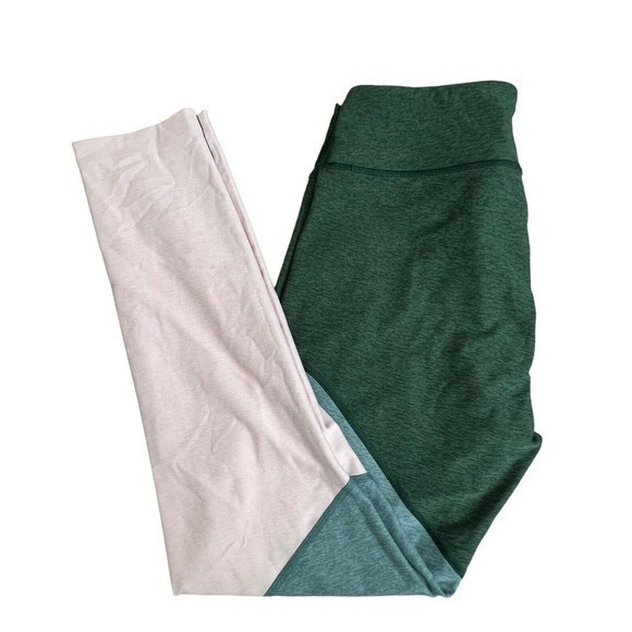 Outdoor Voices Womens Athletic‎ Springs Tricolor Full Length Leggings Large NWT - Picture 2 of 9